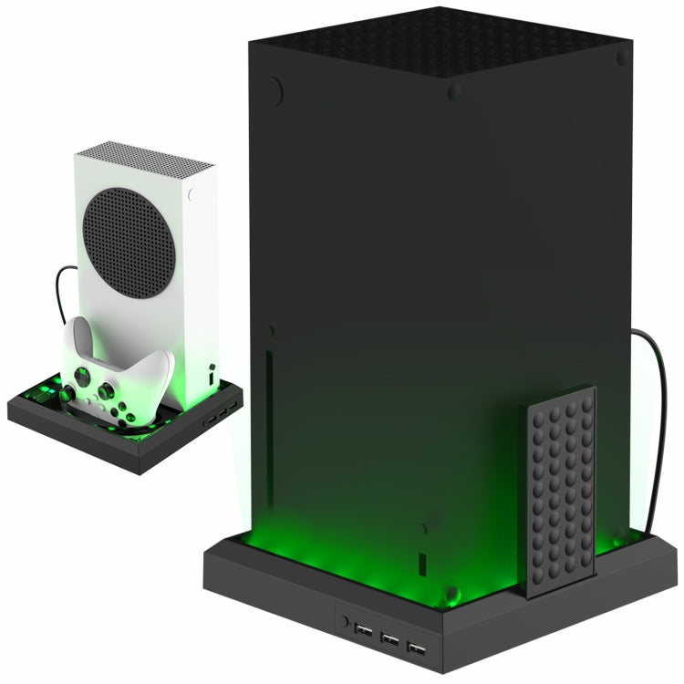For Xbox Series X S Charging Cooling Fan Base RGB Colorful Light Charger Bracket - Charger & Power by PMC TechLife | Online Shopping South Africa | PMC TechLife