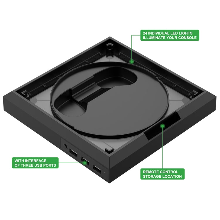 For Xbox Series X S Charging Cooling Fan Base RGB Colorful Light Charger Bracket - Charger & Power by PMC TechLife | Online Shopping South Africa | PMC TechLife