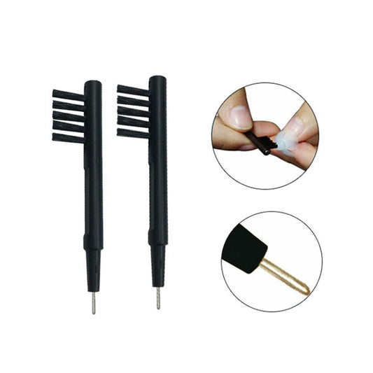 2 PCS 3 In 1 Hearing Aid Cleaning Brush with Wax Loop and Battery Magnet(Black) - Others by PMC Jewellery | Online Shopping South Africa | PMC Jewellery