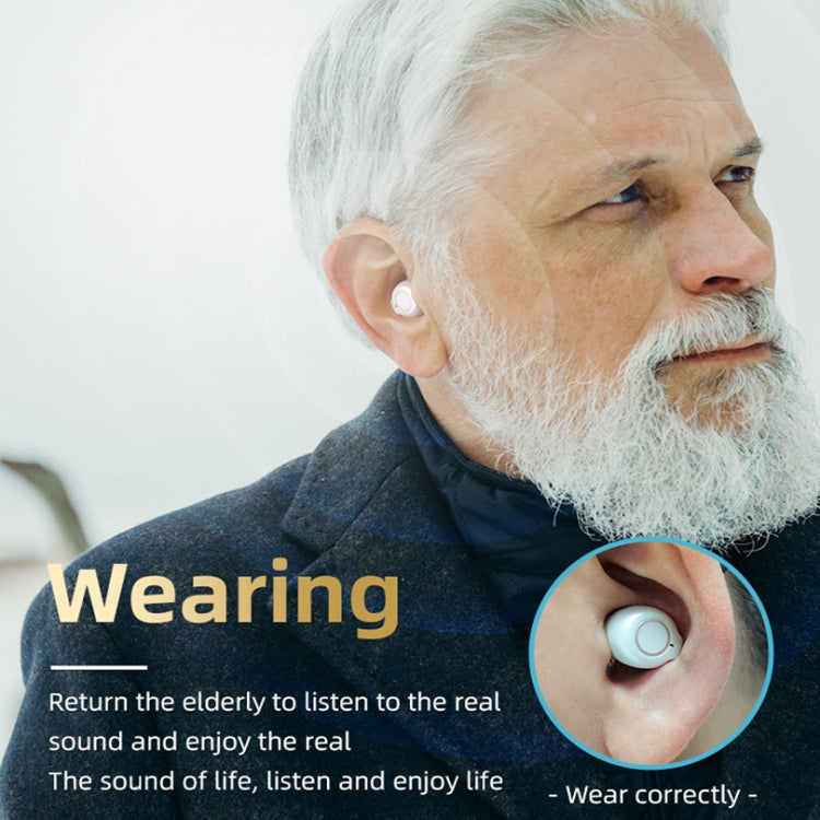 GM-902 Wireless Magnetic Charging Bluetooth Hearing Aids Elderly Sound Amplifier(Skin-color+White) - Hearing Aids by PMC Jewellery | Online Shopping South Africa | PMC Jewellery