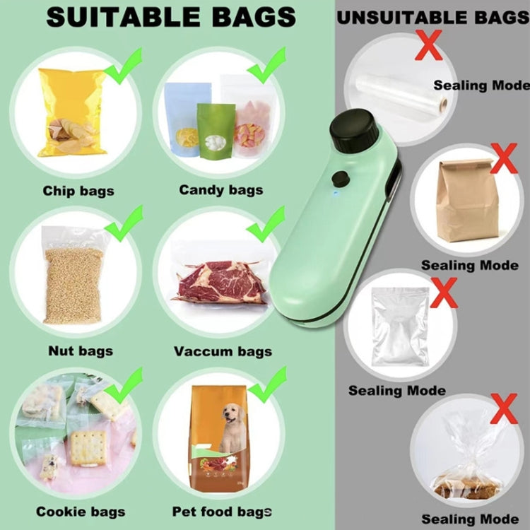W-168 Knob Charging Sealing/Opening Machine Mini Snack Moisture Sealer(Green) - free shipping - PMC TechLife - Order now!