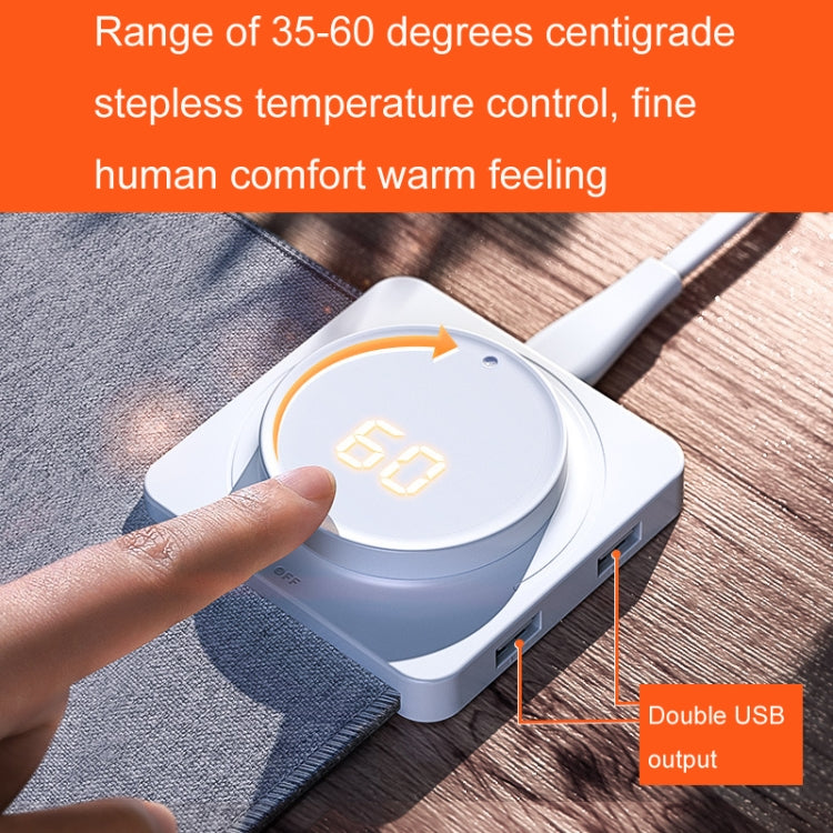 Joyroom JR-CY335 220V Smart Office Desktop Heating Thermostatic Mouse Pad, US Plug, Size: 60x36cm(Dark Gray) - free shipping - PMC TechLife - Order now!