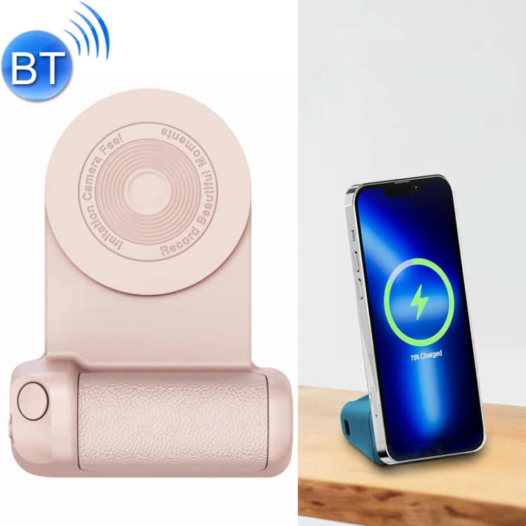 BBC-8 3 In1 Magnetic Absorption Wireless Charging Phone Stand Bluetooth Handheld Selfie Stick, Style: Upgrade Model(Pink) - Multifunction Charger by PMC TechLife | Online Shopping South Africa | PMC TechLife