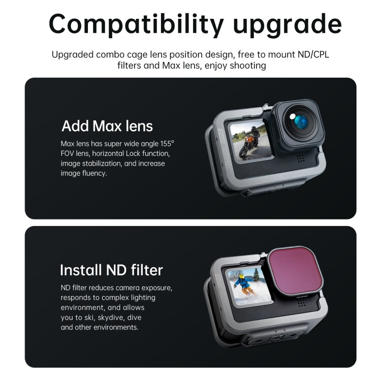 TELESIN Aluminium Alloy Frame Case For GoPro Hero11 Black / HERO10 Black / HERO9 Black ,Spec: Regular Models - free shipping - PMC TechLife - Order now!