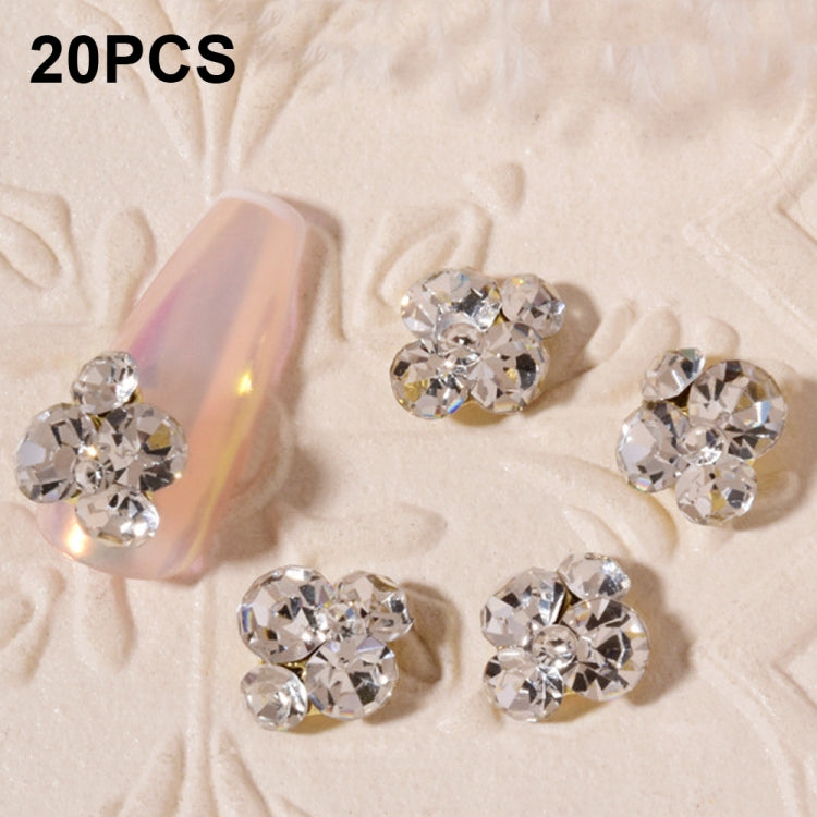 20 PCS Nail Jewelry Stacked Diamond Nail Sticker Accessories(H522 Large White) - free shipping - PMC TechLife - Order now!