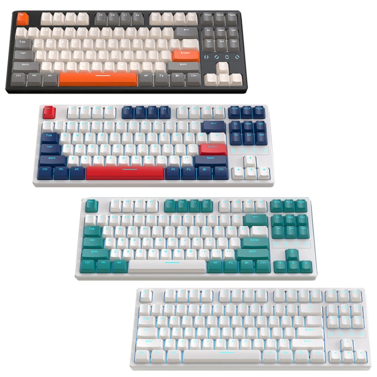 ZIYOU LANG K87 87-key RGB Bluetooth / Wireless / Wired Three Mode Game Keyboard, Cable Length: 1.5m, Style: Banana Shaft (Yacht Blue) - Wireless Keyboard by ZIYOU LANG | Online Shopping South Africa | PMC Jewellery | Buy Now Pay Later Mobicred