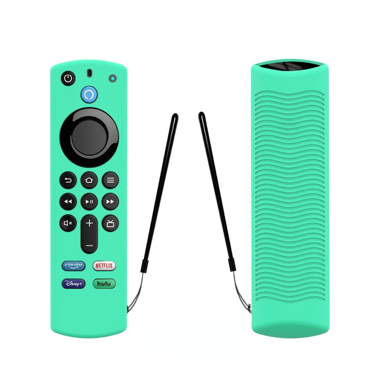 2 PCS Y27 For Alexa Voice Remote 3rd Gen Silicone Non-slip Protective Cover(Ice Blue) - Remote Control Covers by PMC TechLife | Online Shopping South Africa | PMC TechLife