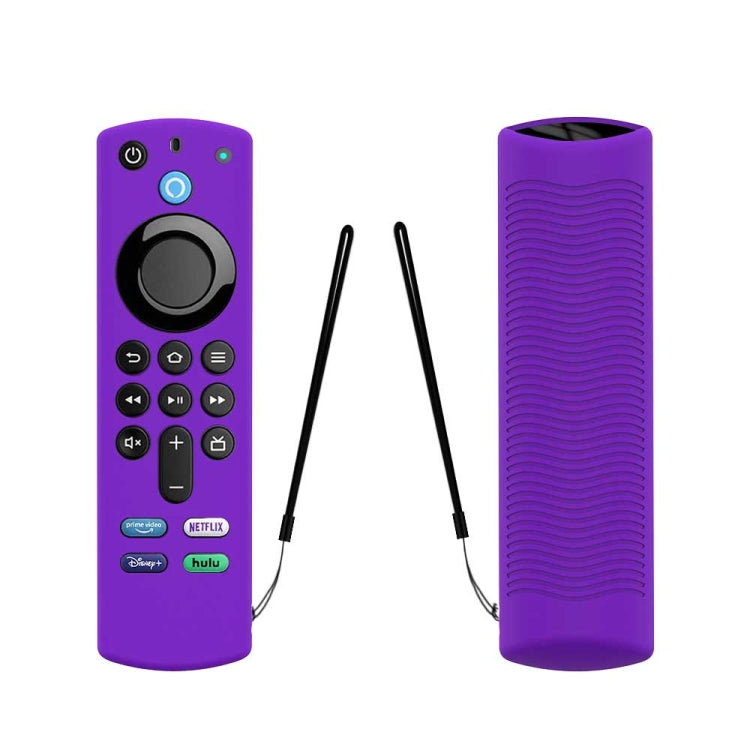 2 PCS Y27 For Alexa Voice Remote 3rd Gen Silicone Non-slip Protective Cover(Purple) - Remote Control Covers by PMC TechLife | Online Shopping South Africa | PMC TechLife