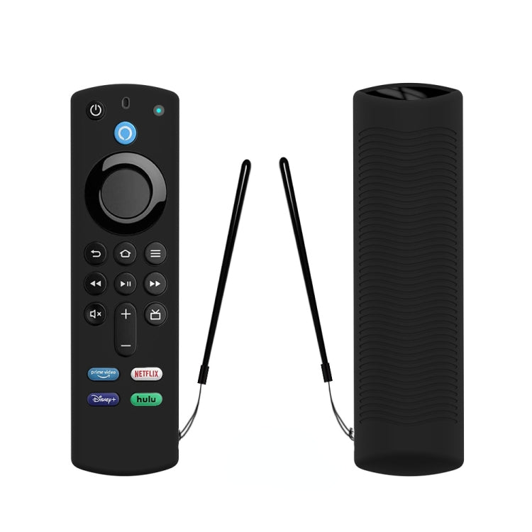 2 PCS Y27 For Alexa Voice Remote 3rd Gen Silicone Non-slip Protective Cover(Black) - Remote Control Covers by PMC TechLife | Online Shopping South Africa | PMC TechLife