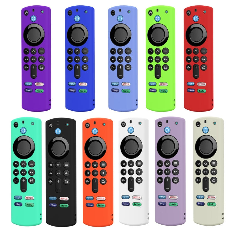 2 PCS Y27 For Alexa Voice Remote 3rd Gen Silicone Non-slip Protective Cover(Luminous Blue) - Remote Control Covers by PMC TechLife | Online Shopping South Africa | PMC TechLife
