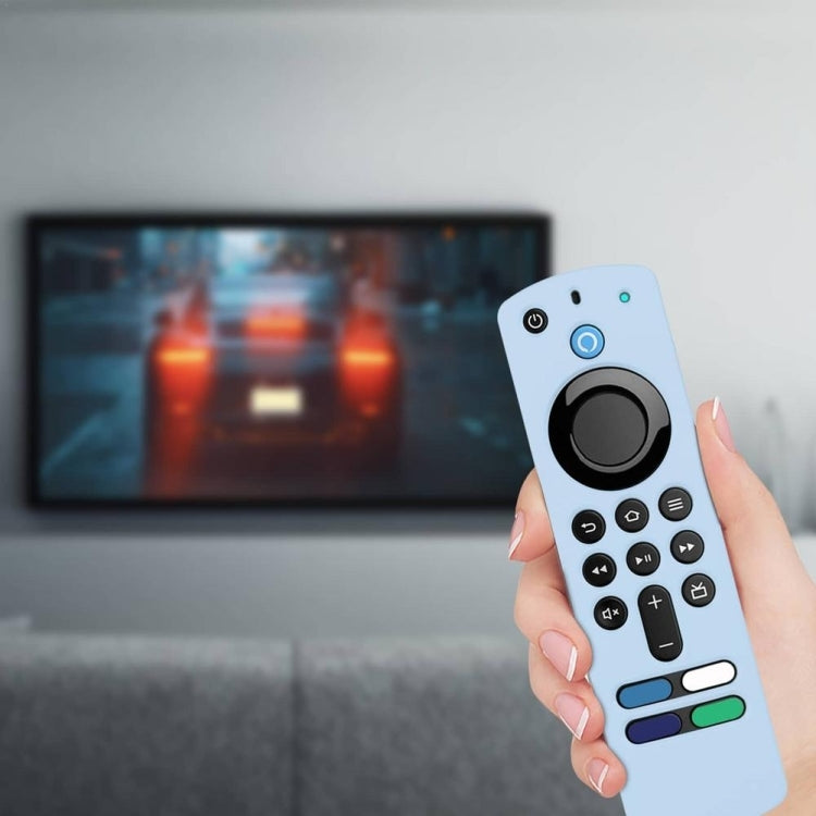 2 PCS Y27 For Alexa Voice Remote 3rd Gen Silicone Non-slip Protective Cover(Luminous Blue) - Remote Control Covers by PMC TechLife | Online Shopping South Africa | PMC TechLife