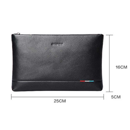 Bopai 12-122271 Large-capacity Business Men Wear-resistant Leather Clutch Bag(Black) - Wallets by Bopai | Online Shopping South Africa | PMC Jewellery