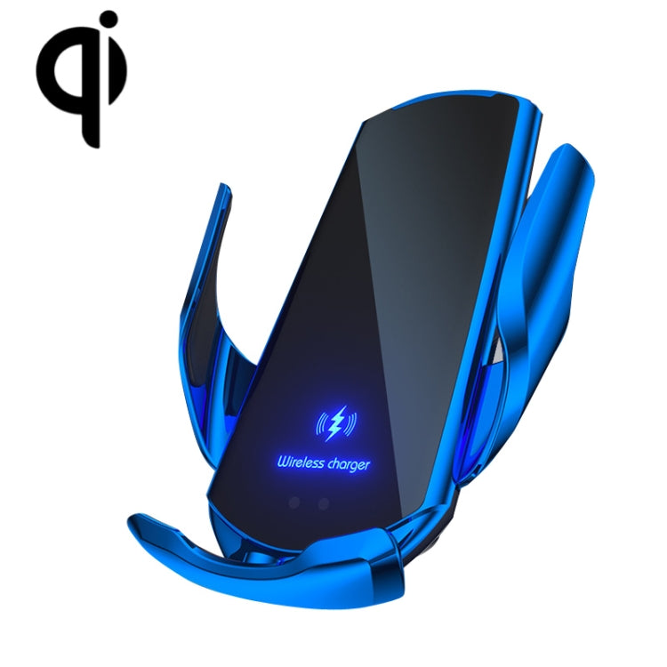 Q3 Infrared Induction Magnetic Car Wireless Charging Phone Bracket with Micro USB + 8 Pin + Type-C / USB-C Magnetic Connector(Blue) - free shipping - PMC TechLife - Order now!