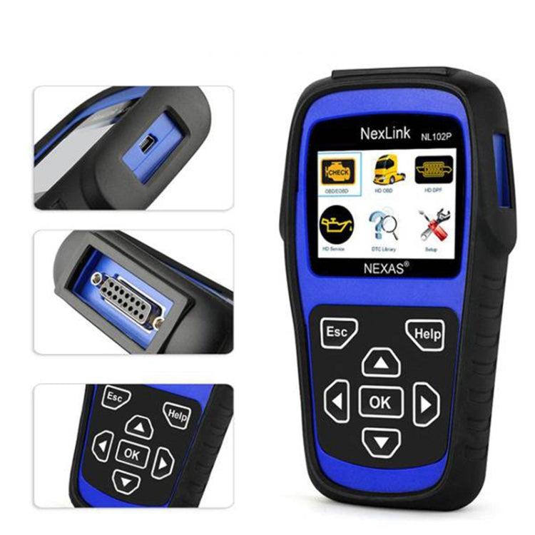 NexLink NL102P Diesel Mechanical Heavy Truck Car 2 In 1 Car Scanner OBD2 Detection - Code Readers & Scan Tools by NexLink | Online Shopping South Africa | PMC Jewellery | Buy Now Pay Later Mobicred