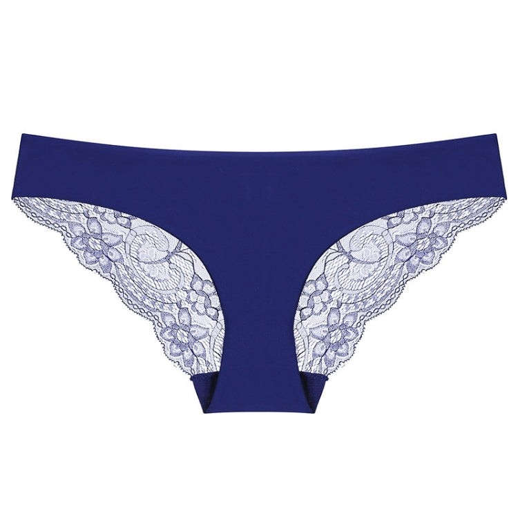 606 3pcs Sexy Lace One-piece Perspective Low-waist Ladies Underwear, Size: M(Blue) - Ladies Underwear by PMC Jewellery | Online Shopping South Africa | PMC Jewellery