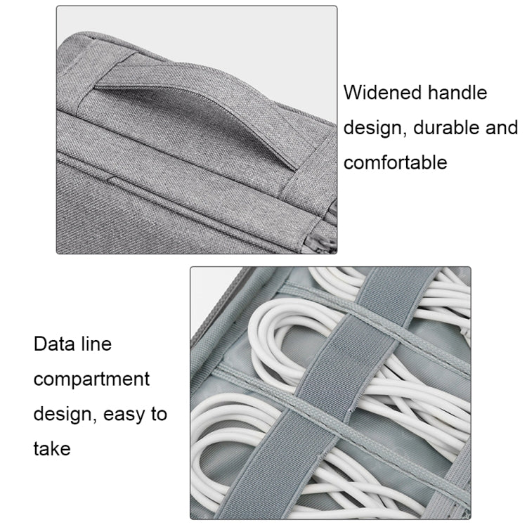 Baona Multifunctional Earphone Data Cable Digital Storage Bag, Spec: 2-layer (Black) - Digital Storage Bag by Baona | Online Shopping South Africa | PMC TechLife | Buy Now Pay Later Mobicred