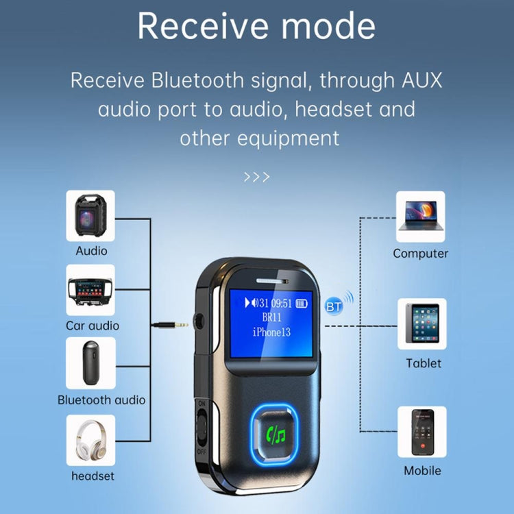 BR11 With Screen Bluetooth Audio Receiver MP3 Player - free shipping - PMC TechLife - Order now!