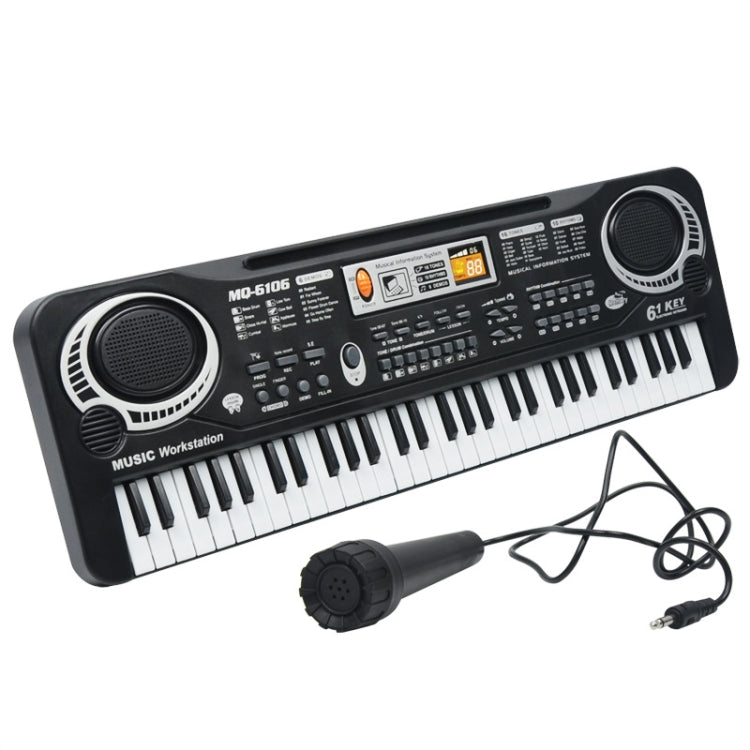 MQ6106 61-Keys Multifunctional Electronic Organ Children Toy with Microphone, Spec: Battery Version - Keyboard Instruments by PMC Jewellery | Online Shopping South Africa | PMC Jewellery