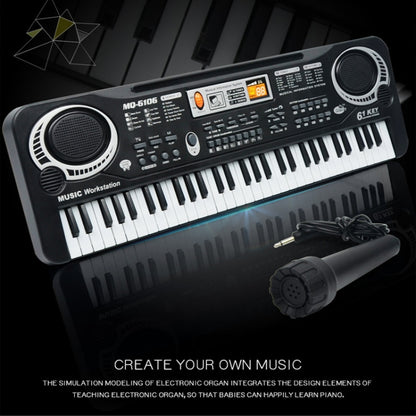 MQ6106 61-Keys Multifunctional Electronic Organ Children Toy with Microphone, Spec: EU Plug - Keyboard Instruments by PMC Jewellery | Online Shopping South Africa | PMC Jewellery