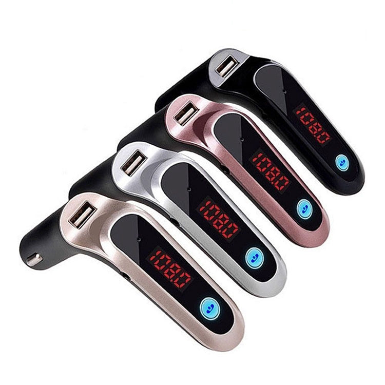 S7 Smart Digital Display Music Player Calling Car Charger, Color: Black - free shipping - PMC TechLife - Order now!