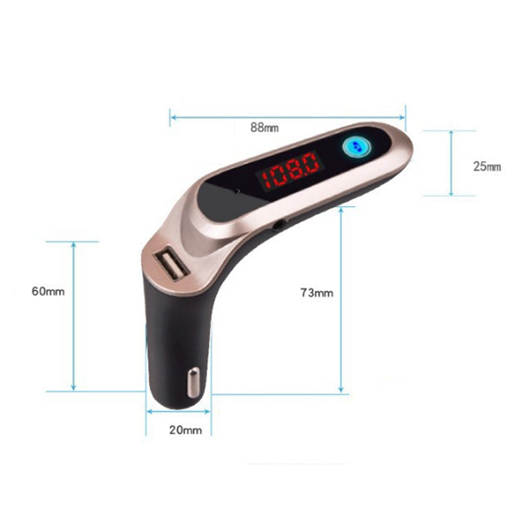 S7 Smart Digital Display Music Player Calling Car Charger, Color: Black - free shipping - PMC TechLife - Order now!