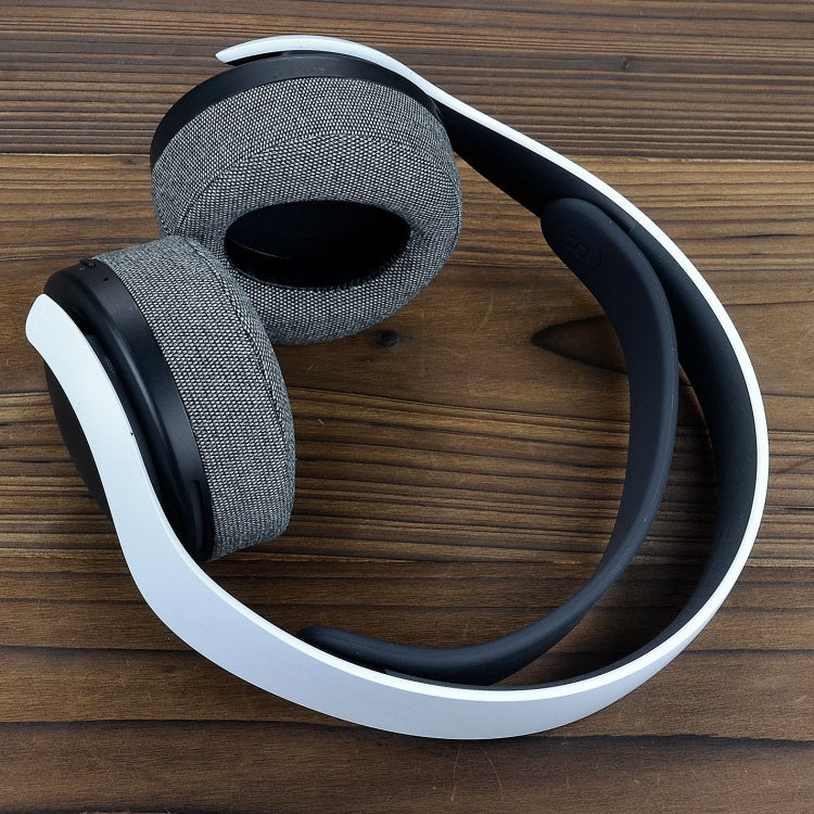 For Sony PS5 Wireless Pulse 3D 2pcs Headphone Replacement Earpads(Burlap Gray) - Earmuff & Pad by PMC TechLife | Online Shopping South Africa | PMC TechLife | Buy Now Pay Later Mobicred