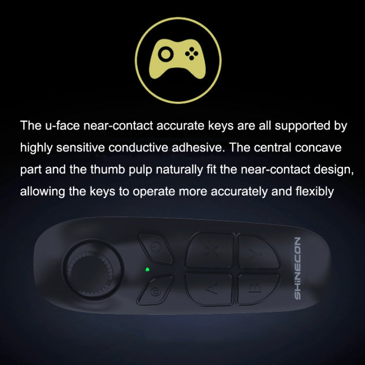 VR SHINECON SC-B03 VR Game Wireless Bluetooth Remote Control Handle Selfie Stick RC Video Playback(Black) - Controller Gamepad by PMC TechLife | Online Shopping South Africa | PMC TechLife