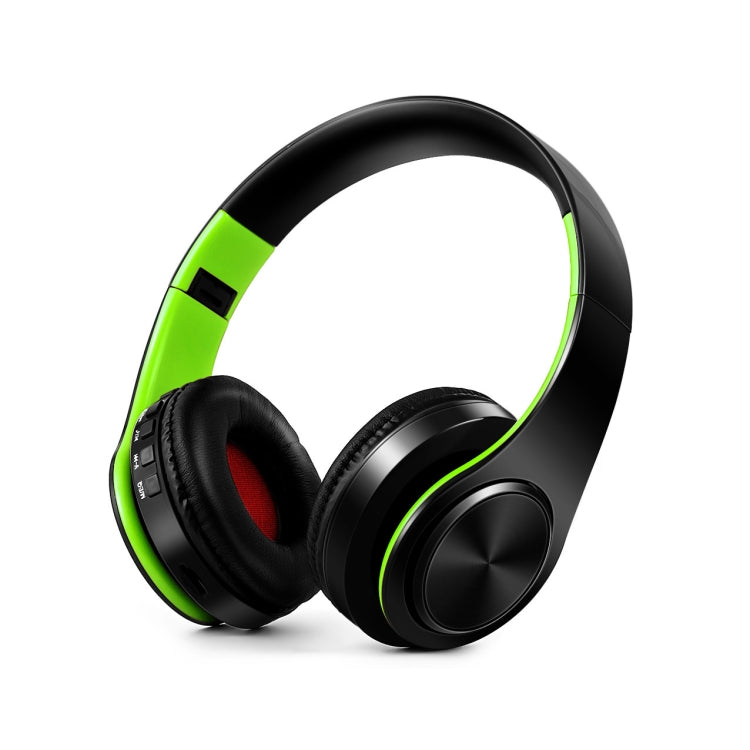 LPT660 Bluetooth Wireless Headset HIFI Stereo Sports Headphones(Black+Green) - Headset & Headphone by PMC TechLife | Online Shopping South Africa | PMC TechLife
