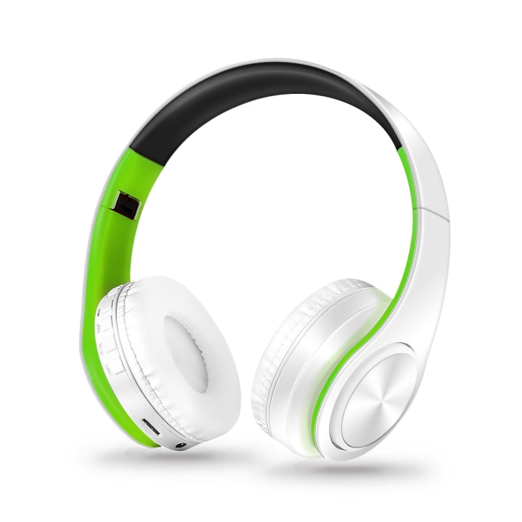 LPT660 Bluetooth Wireless Headset HIFI Stereo Sports Headphones(White+Green) - Headset & Headphone by PMC TechLife | Online Shopping South Africa | PMC TechLife