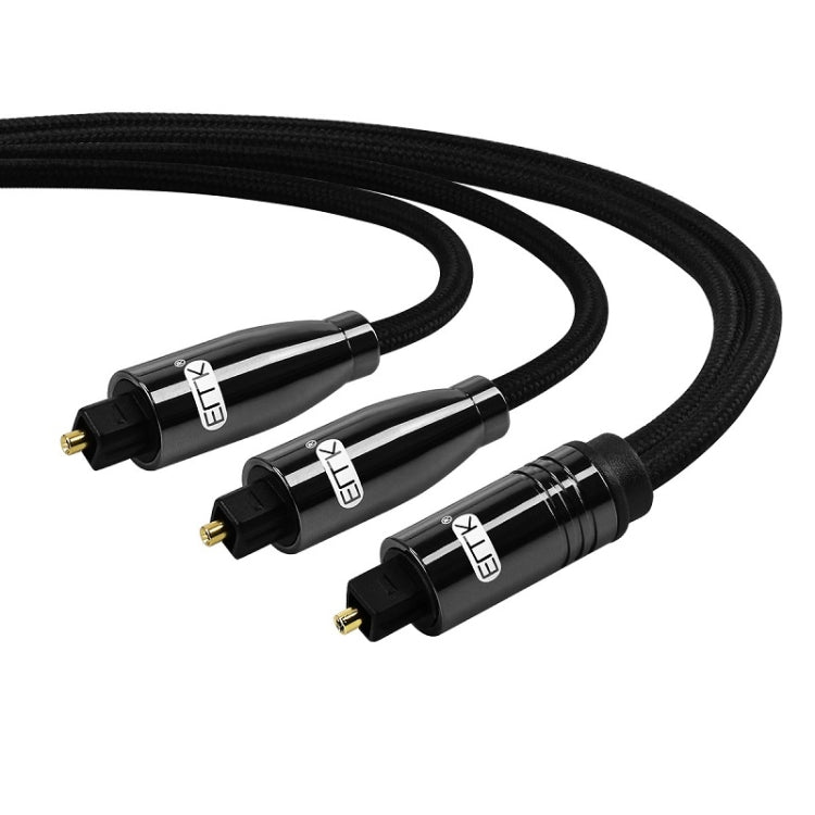 EMK 1 to 2 Audio Optical Digital Cable(1.5m+1m) - Audio Optical Cables by EMK | Online Shopping South Africa | PMC Jewellery | Buy Now Pay Later Mobicred