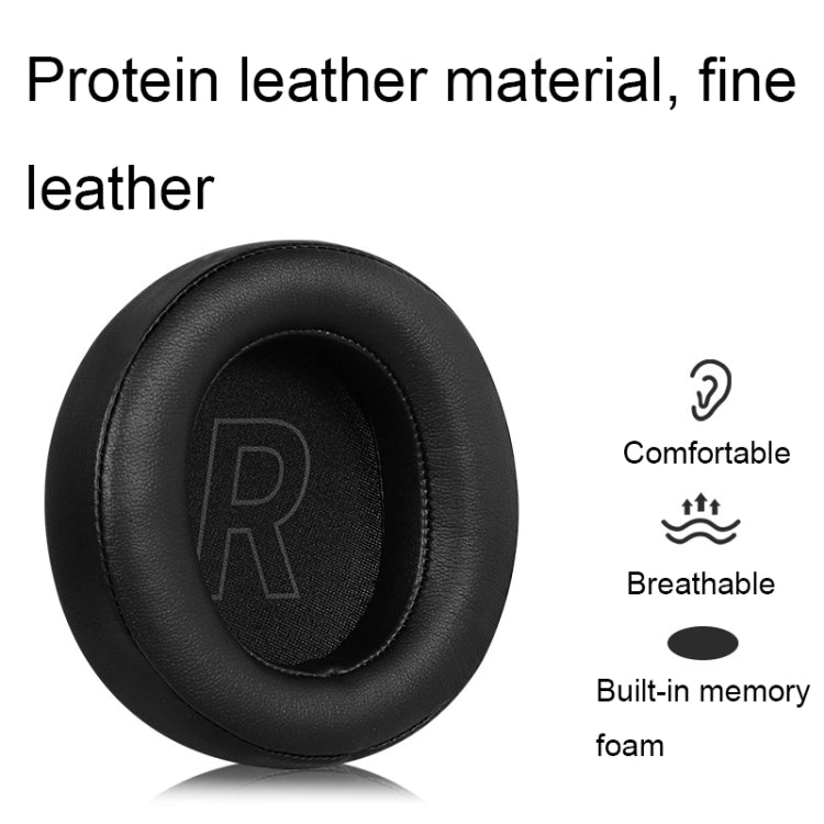 For Edifier G5BT 1pair Leather Headset Breathable Sponge Cover(Black) - Earmuff & Pad by PMC Jewellery | Online Shopping South Africa | PMC Jewellery