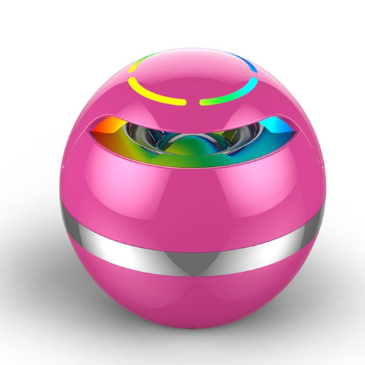 GS009 Bluetooth 4.2 Round Ball Small Speaker With Colorful Light Support TF Card / FM(Pink) - Desktop Speaker by PMC Jewellery | Online Shopping South Africa | PMC Jewellery | Buy Now Pay Later Mobicred