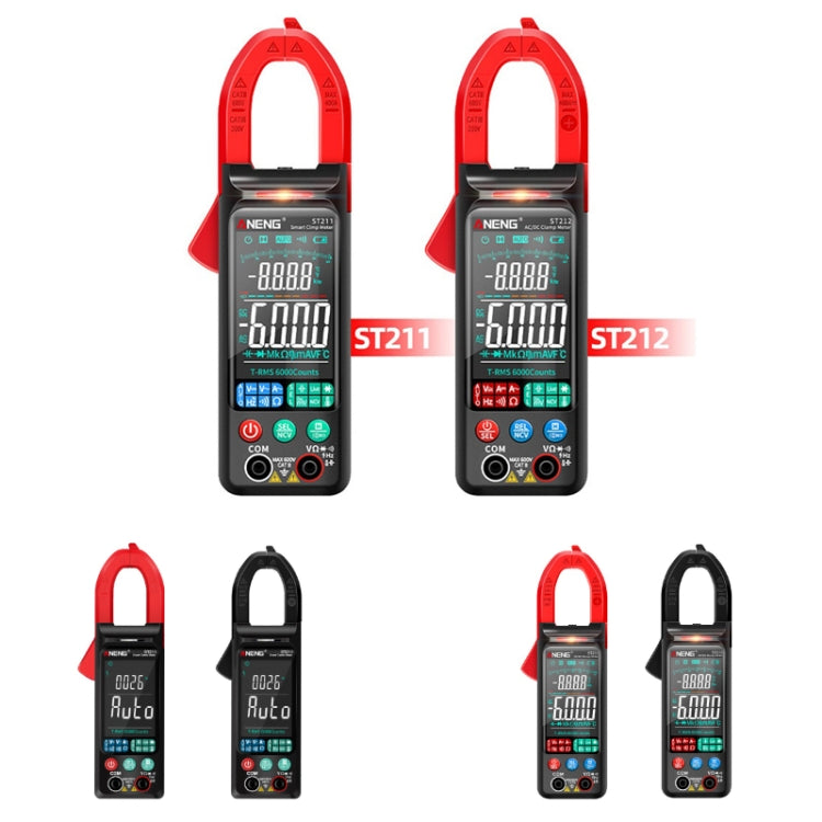 ANENG Large Screen Multi-Function Clamp Fully Automatic Smart Multimeter, Specification: ST212 Black DC Current - free shipping - PMC TechLife - Order now!