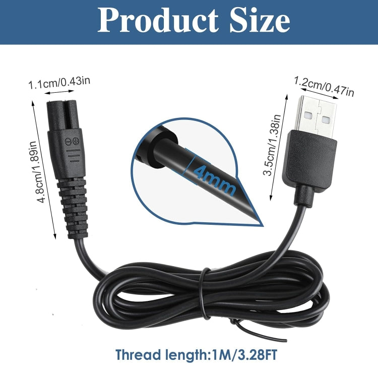 For Xiaomi Mijia MJTXD01SKS Electric Shaver USB Charging Cable Power ,Spce:  2pcs Cable+CN Plug - free shipping - PMC TechLife - Order now!