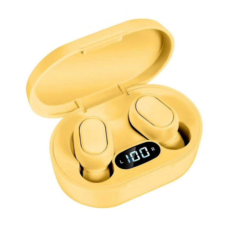 E7s Digital Sports Waterproof TWS Bluetooth 5.0 In-Ear Headphones(Yellow) - TWS Earphone by PMC TechLife | Online Shopping South Africa | PMC TechLife