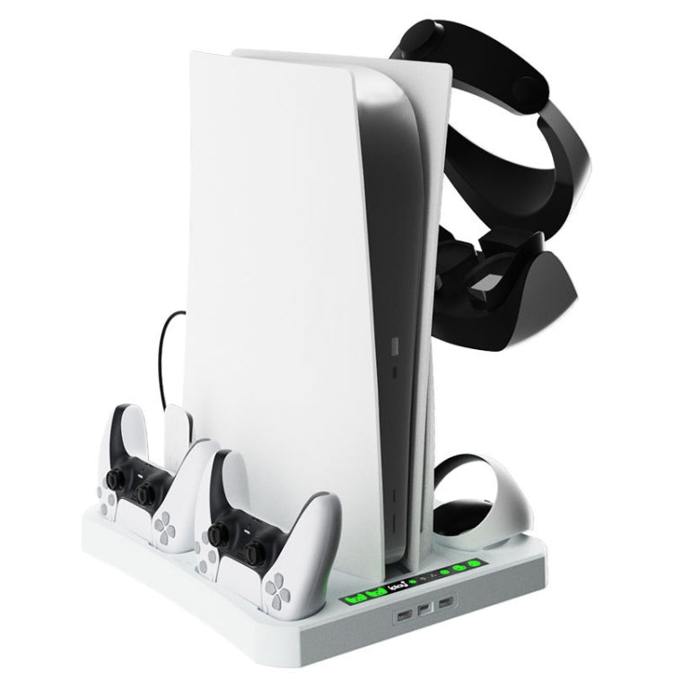 For PS5 ipaly Host Multifunctional Cooling Base VR2 Handle Charging Stand Disc Storage Rack(White) - free shipping - PMC TechLife - Order now!