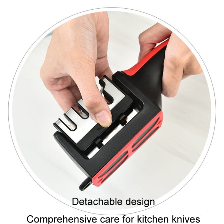 2pcs Kitchen Multifunctional Hangable Multi-segment Handheld Knife Sharpener, Specification: 3 Stage - free shipping - PMC TechLife - Order now!