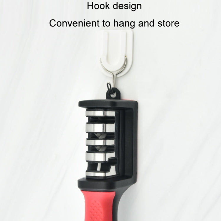 2pcs Kitchen Multifunctional Hangable Multi-segment Handheld Knife Sharpener, Specification: 3 Stage - free shipping - PMC TechLife - Order now!