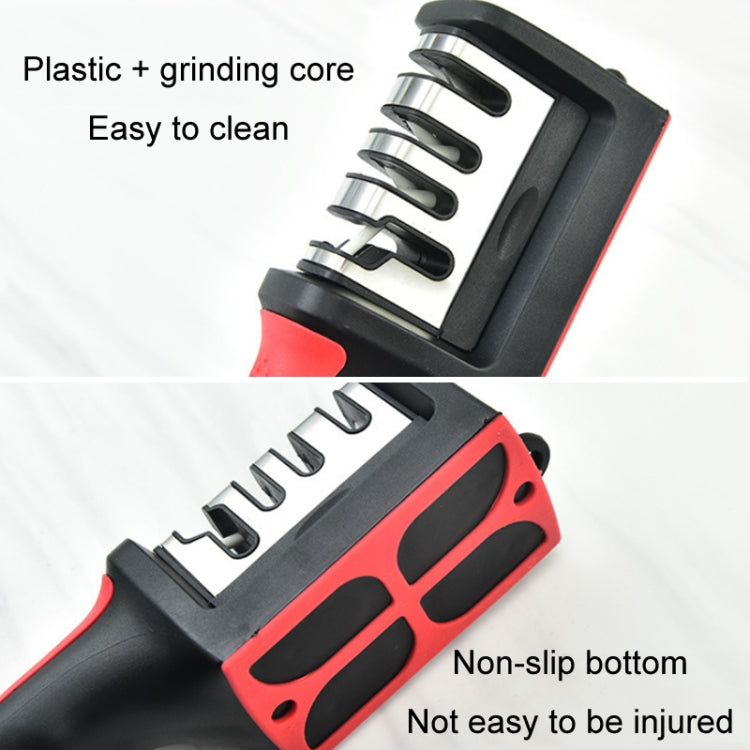 2pcs Kitchen Multifunctional Hangable Multi-segment Handheld Knife Sharpener, Specification: 3 Stage - free shipping - PMC TechLife - Order now!