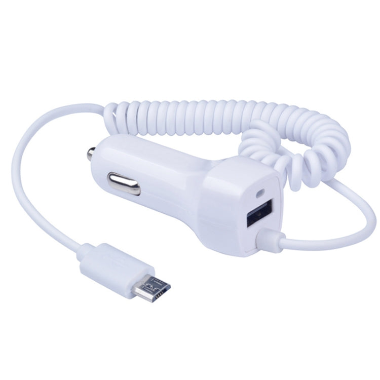 522AL Fast Charging With Cable Car Charging, Output Interface: Micro USB (White) - Car Charger by PMC TechLife | Online Shopping South Africa | PMC TechLife