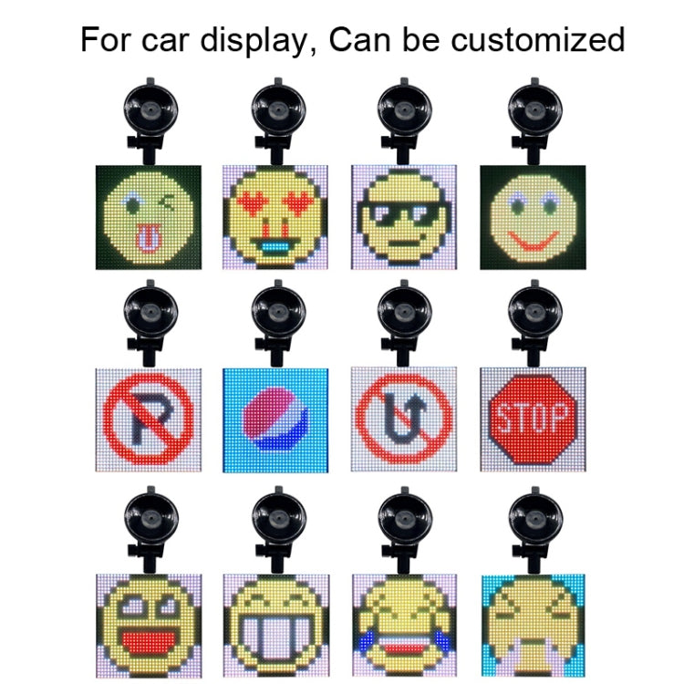 P4-32x32 RGB Full Color Emoji Picture LED Car Display Wireless Transmission Wifi Custom - Car Monitor by PMC Jewellery | Online Shopping South Africa | PMC Jewellery