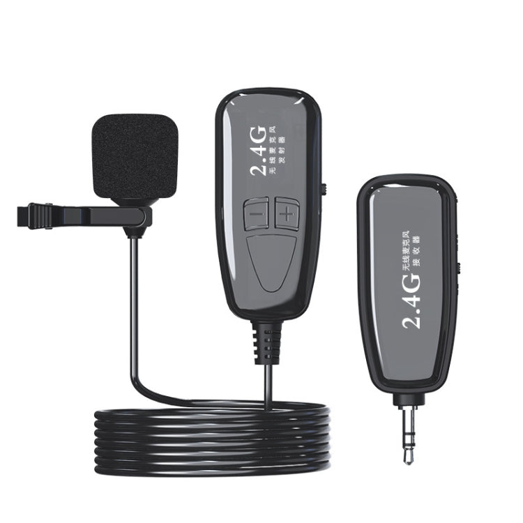 2.4G Bluetooth Wireless Lavalier Noise Canceling Live Microphone(Black) - Microphone by PMC TechLife | Online Shopping South Africa | PMC TechLife