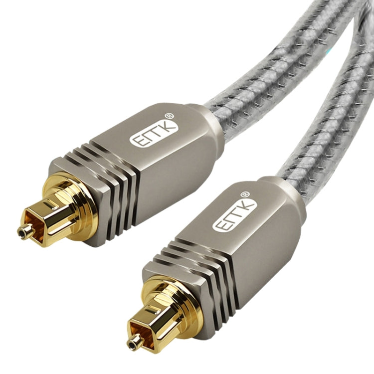 EMK YL/B Audio Digital Optical Fiber Cable Square To Square Audio Connection Cable, Length: 2m(Transparent Gray) - free shipping - PMC TechLife - Order now!