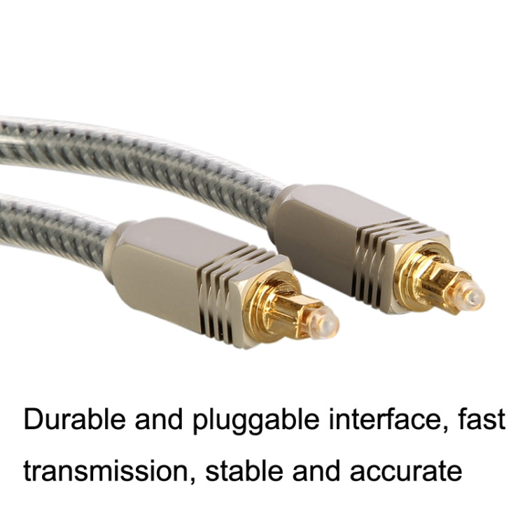 EMK YL/B Audio Digital Optical Fiber Cable Square To Square Audio Connection Cable, Length: 2m(Transparent Gray) - free shipping - PMC TechLife - Order now!