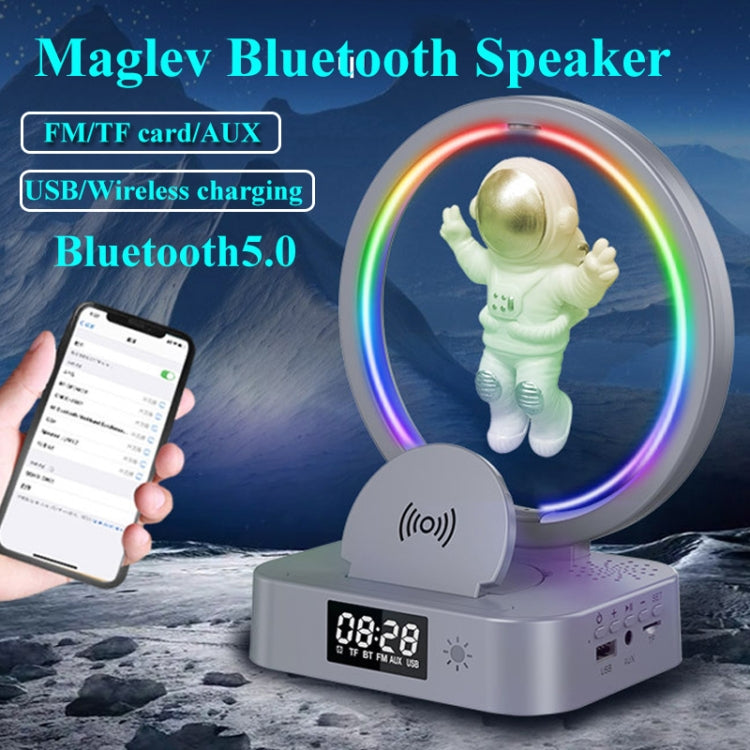 Y-558 Magnetic Levitation Astronaut TWS Bluetooth Speaker With RGB Light,Style: Golden Basic - Desktop Speaker by PMC Jewellery | Online Shopping South Africa | PMC Jewellery