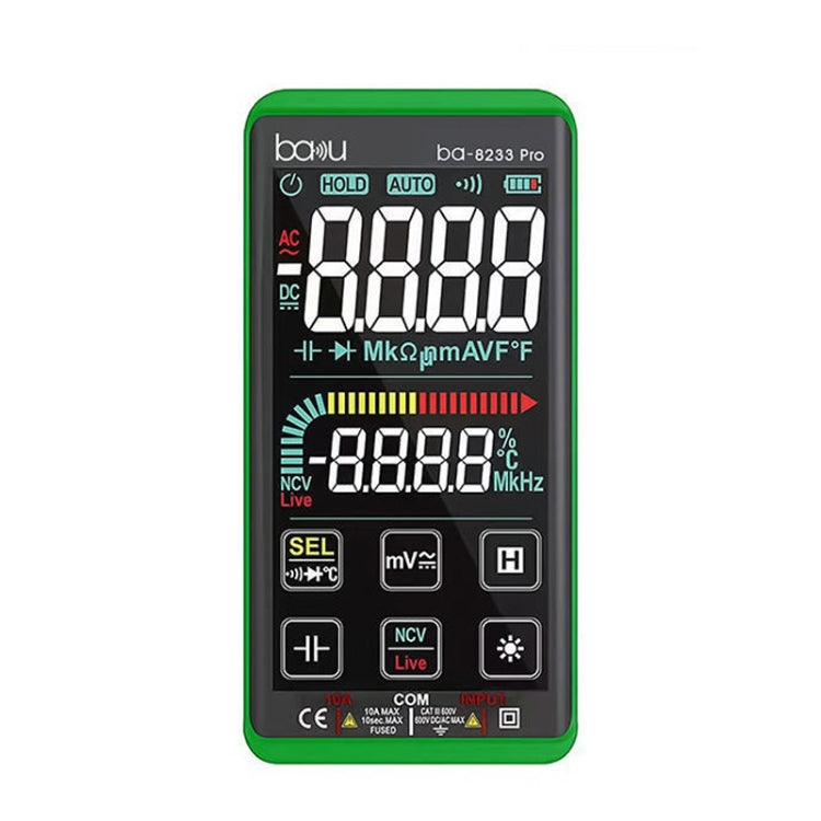 BAKU BA-8233 Pro Electric Maintenance Resistor Current Touch Screen Digital Mulitmeter(Green) - free shipping - PMC TechLife - Order now!