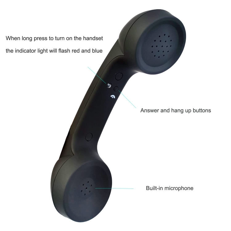 Bluetooth Wireless Connection Retro Microphone External Mobile Phone Handset(Sky Blue) - Bluetooth Earphone by PMC TechLife | Online Shopping South Africa | PMC TechLife
