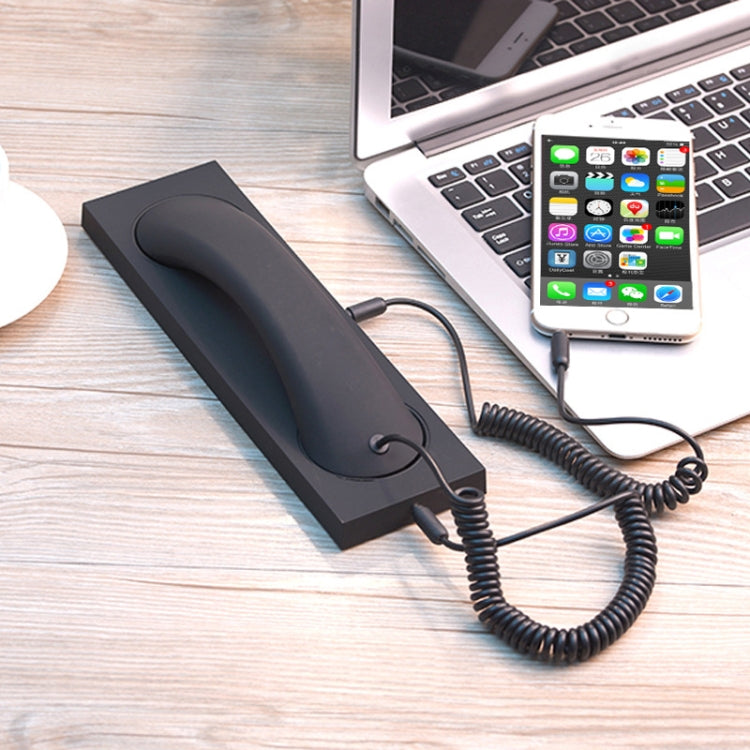 3.5mm Universal Office Mobile Phone Retro External Headset Mobile Phone Handset(Black) - Normal Style Earphone by PMC TechLife | Online Shopping South Africa | PMC TechLife