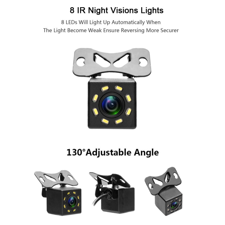 R0003 LED Fill Light External Reversing Video Camera HD Night Vision CCD Car Camera 12 Lights Camera(N System) - free shipping - PMC TechLife - Order now!