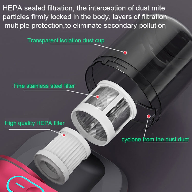 100W 8000 Pa Wireless Charging Mite Removal Instrument Vacuum Cleaner UV Sterilization Machine(Purple) - free shipping - PMC TechLife - Order now!